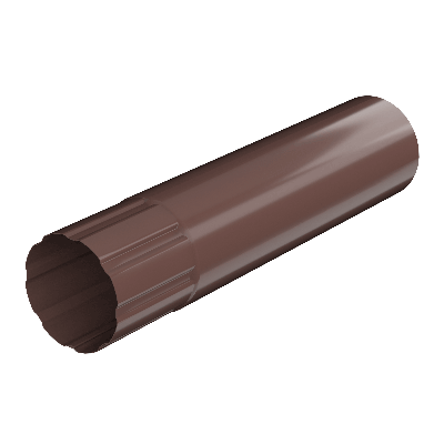 ТН МВС 125/90 мм, водосточная труба металлическая (1 м), коричневый, шт. - 1